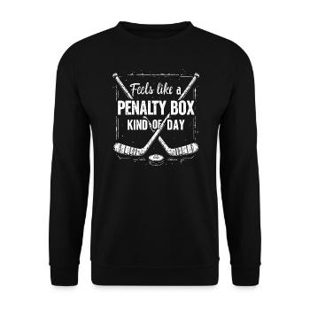 Feels Like A Penalty Box Kind Of Day, Funny Hockey - Unisex Sweatshirt - black - Front - Alina (178cm) & Michal (187cm)