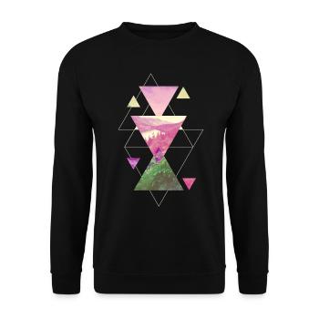 Nature Nature sauvage Montagnes Forêt Arbres Aventure Art - Sweat-shirt Unisexe - noir - Devant - Alina (178cm) & Michal (187cm)