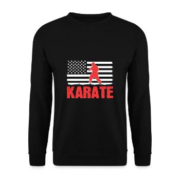 Karate Selbstverteidigung Kampfsport - Unisex Pullover - Schwarz - Vorne - Alina (178cm) & Michal (187cm)