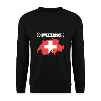Schweiz - Unisex Pullover - Schwarz - Vorne - Alina (178cm) & Michal (187cm)