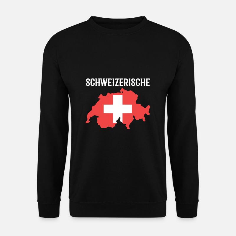 Schweiz - Unisex Pullover - Schwarz