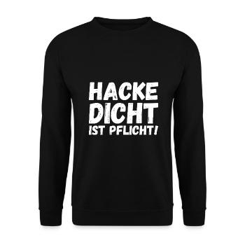 Lustiger Trinkspruch Alkohol Bier Saufen Party - Unisex Pullover - Schwarz - Vorne - Alina (178cm) & Michal (187cm)