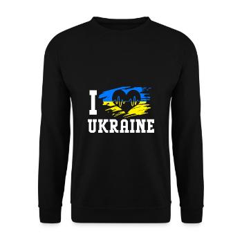 Ukraine - Unisex Sweatshirt - black - Front - Alina (178cm) & Michal (187cm)