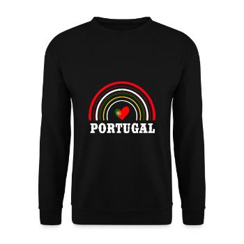 Portugal - Unisex Sweatshirt - black - Front - Alina (178cm) & Michal (187cm)