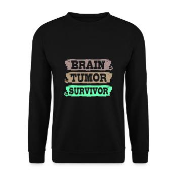 Hirntumor Tumor Gehirn Krebs-Überlebender - Unisex Pullover - Schwarz - Vorne - Alina (178cm) & Michal (187cm)