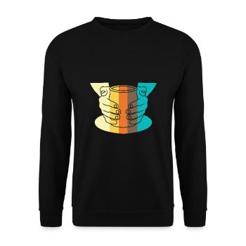Töpferei - Unisex Pullover - Schwarz - Vorne - Alina (178cm) & Michal (187cm)