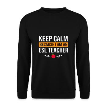 Professeur d’anglais Professeur d’anglais - Sweat-shirt Unisexe - noir - Devant - Alina (178cm) & Michal (187cm)