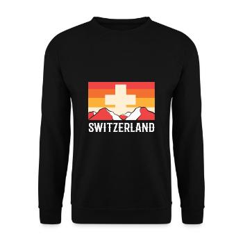 Switzerland - Unisex Sweatshirt - black - Front - Alina (178cm) & Michal (187cm)