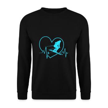 Ski Ski Holiday - Unisex Sweatshirt - black - Front - Alina (178cm) & Michal (187cm)