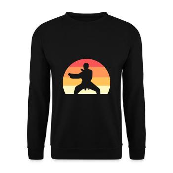 Karate Selbstverteidigung - Unisex Pullover - Schwarz - Vorne - Alina (178cm) & Michal (187cm)