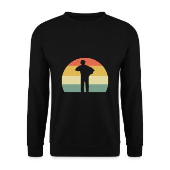 Accordéon - Sweat-shirt Unisexe - noir - Devant - Alina (178cm) & Michal (187cm)