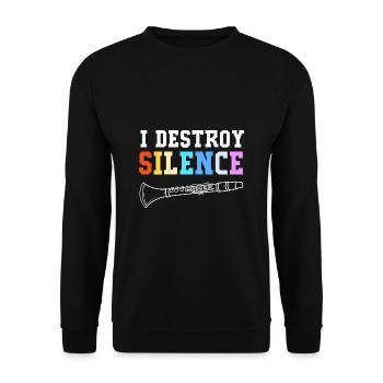 Clarinet - Unisex Sweatshirt - black - Front - Alina (178cm) & Michal (187cm)