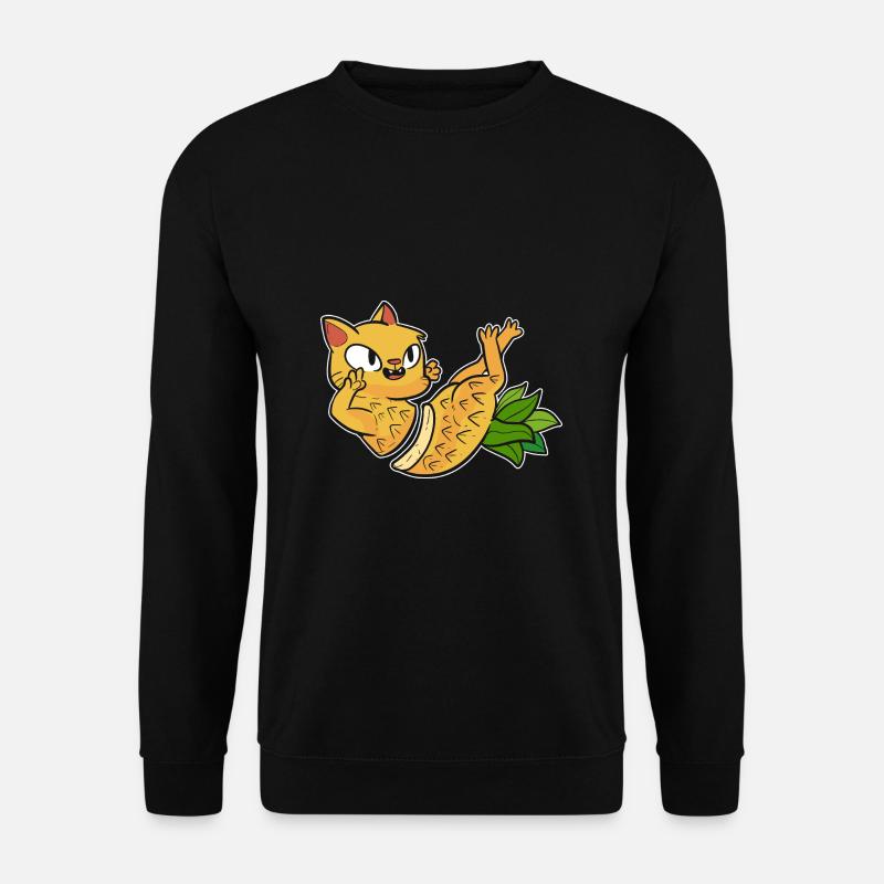 Ananas Katze - Unisex Pullover - Schwarz
