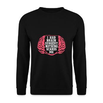 brain tumor tumor brain - Unisex Sweatshirt - black - Front - Alina (178cm) & Michal (187cm)