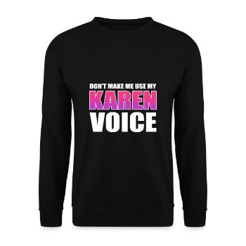 Karen - Unisex Sweatshirt - black - Front - Alina (178cm) & Michal (187cm)