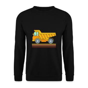 Construction Trailer Construction Site Vehicle Children's Birthday Party - Unisex Sweatshirt - black - Front - Alina (178cm) & Michal (187cm)
