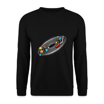 Universe Solar System - Unisex Sweatshirt - black - Front - Alina (178cm) & Michal (187cm)