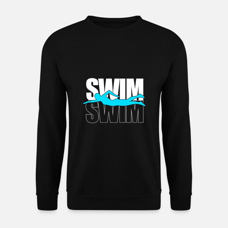 Schwimmen Schwimmer Schwimmbad Schwimmlehrer - Unisex Pullover - Schwarz