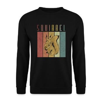 écureuil - Sweat-shirt Unisexe - noir - Devant - Alina (178cm) & Michal (187cm)