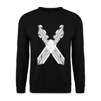 REIFENSPUR - Unisex Pullover - Schwarz - Vorne - Alina (178cm) & Michal (187cm)