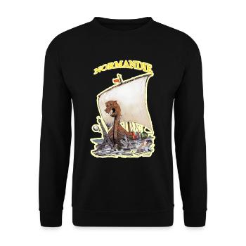 NORMANDIE 1110 ANS CMXI - MMXXI - Sweat-shirt Unisexe - noir - Devant - Alina (178cm) & Michal (187cm)
