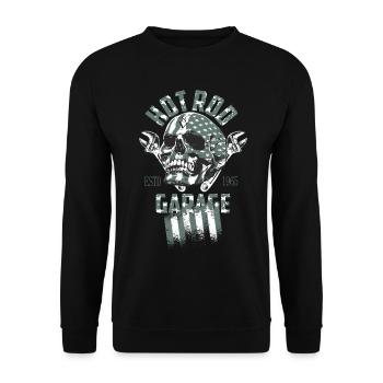 Hot Rod Garage - Sweat-shirt Unisexe - noir - Devant - Alina (178cm) & Michal (187cm)