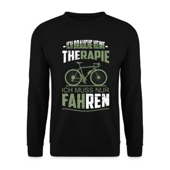 Ich brauche keine Therapie - Unisex Pullover - Schwarz - Vorne - Alina (178cm) & Michal (187cm)