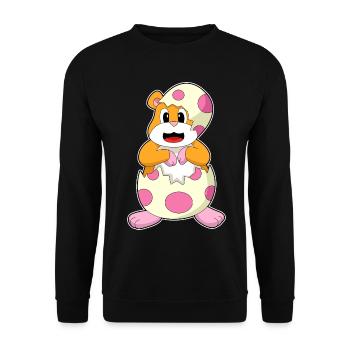 Hamster Eggshell - Unisex Sweatshirt - black - Front - Alina (178cm) & Michal (187cm)