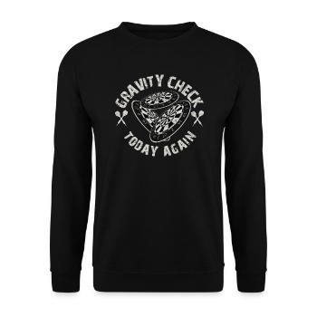 Gravity Check - Unisex Sweatshirt - black - Front - Alina (178cm) & Michal (187cm)