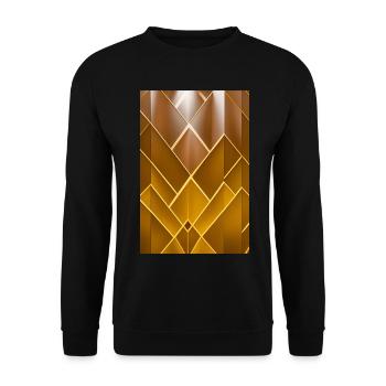 Motif doré - Sweat-shirt Unisexe - noir - Devant - Alina (178cm) & Michal (187cm)