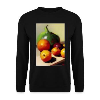 Fruit - Unisex Sweatshirt - black - Front - Alina (178cm) & Michal (187cm)