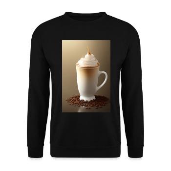 Coffee, coffee beans - Unisex Sweatshirt - black - Front - Alina (178cm) & Michal (187cm)