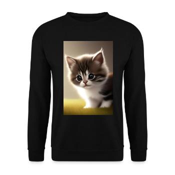 Bébé chat - Sweat-shirt Unisexe - noir - Devant - Alina (178cm) & Michal (187cm)