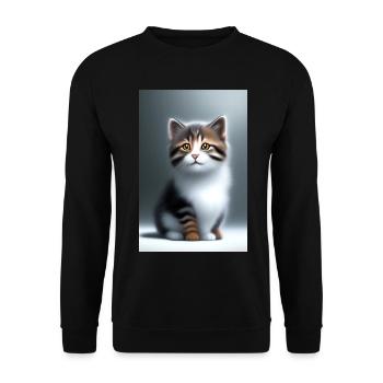 Bébé chat - Sweat-shirt Unisexe - noir - Devant - Alina (178cm) & Michal (187cm)