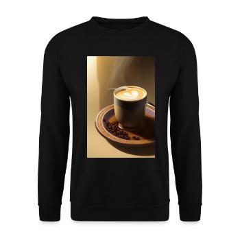 Coffee, coffee beans - Unisex Sweatshirt - black - Front - Alina (178cm) & Michal (187cm)