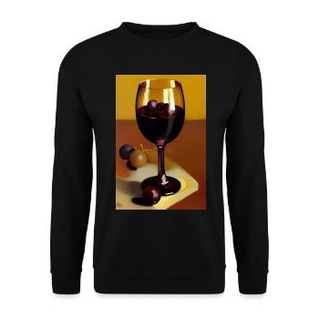 Wein Trinker - Unisex Pullover - Schwarz - Vorne - Alina (178cm) & Michal (187cm)