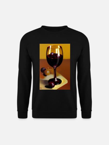 Wein Trinker - Unisex Pullover - Schwarz