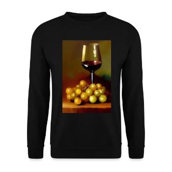 Wein Trinker - Unisex Pullover - Schwarz - Vorne - Alina (178cm) & Michal (187cm)