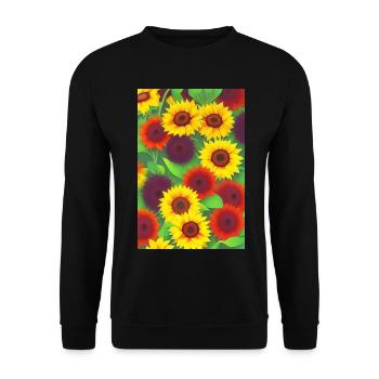 Sunflowers - Unisex Sweatshirt - black - Front - Alina (178cm) & Michal (187cm)