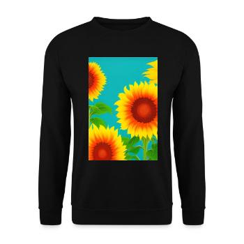 Tournesols - Sweat-shirt Unisexe - noir - Devant - Alina (178cm) & Michal (187cm)