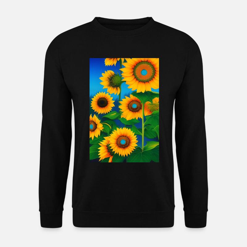 Sonnenblumen - Unisex Pullover - Schwarz