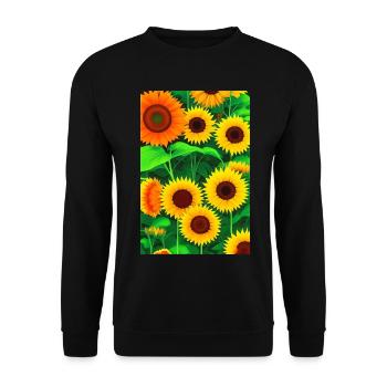 Sunflowers - Unisex Sweatshirt - black - Front - Alina (178cm) & Michal (187cm)