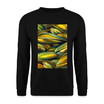 Mussels - Unisex Sweatshirt - black - Front - Alina (178cm) & Michal (187cm)