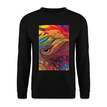 Abstrakte Kunst - Unisex Pullover - Schwarz - Vorne - Alina (178cm) & Michal (187cm)