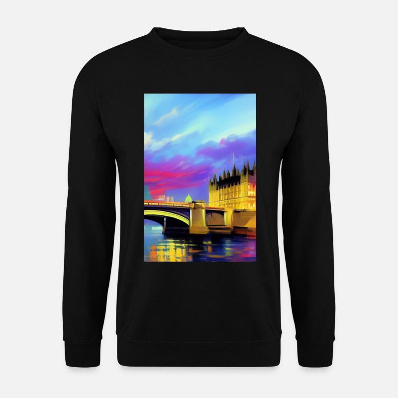 Brücken in London - Unisex Pullover - Schwarz