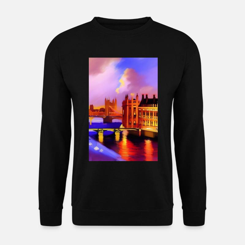 Brücken in London - Unisex Pullover - Schwarz