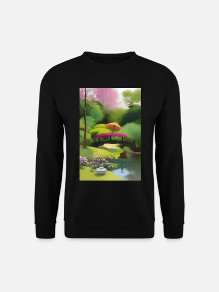 Chinesischer Zen Garten - Unisex Pullover - Schwarz