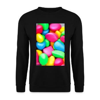 Bunte Bonbons - Unisex Pullover - Schwarz - Vorne - Alina (178cm) & Michal (187cm)