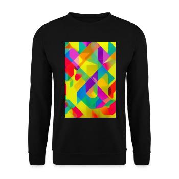 Retro Pattern Colorful - Unisex Sweatshirt - black - Front - Alina (178cm) & Michal (187cm)