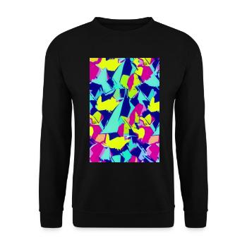 Retro Pattern Colorful - Unisex Sweatshirt - black - Front - Alina (178cm) & Michal (187cm)